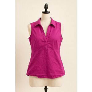 Banana Republic Fuchsia Sleeveless V-Neck Top – Size S